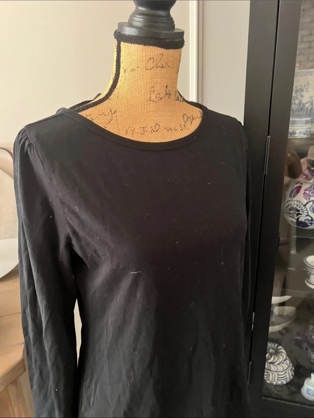 J. Crew Black Long-Sleeve Crewneck Tee